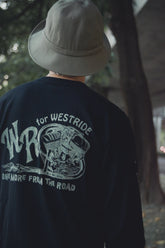 WR FOR WEST RIDE LONG SLEEVE TEE - BLACK - May club